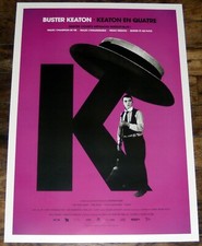 BUSTER KEATON 2017 retrospettiva film muto PICCOLO POSTER francese #5 quattro cortometraggi