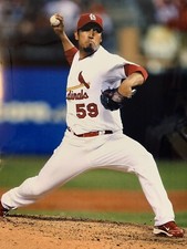 Fernando Salas 2011 World Series Champ St. Louis Cardinals Unsigned 8x10 Photo