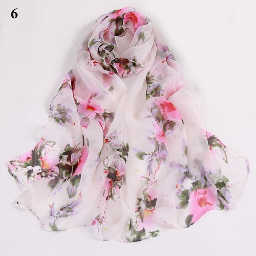 Long Soft Chiffon Scarf Plain Sheer Wrap Shawl Womens Large Stole Neck Scarves♧ - Picture 45 of 93