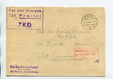 DDR Dienst ZKD Brief Freital 12.9.66 Rat des Kreises