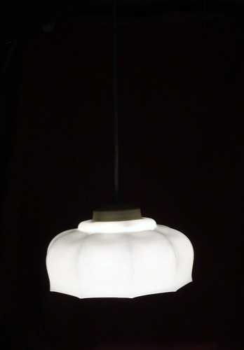 Antik ~ Alte Lampe von BÖHMER ~ Hängeleuchte mit schönem Glasschirm ~ ca. 1930 - Bild 8 von 8