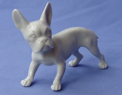 FRENCH BULLDOG AUGARTEN WIEN AUSTRIA 5'' DOG figurine marked