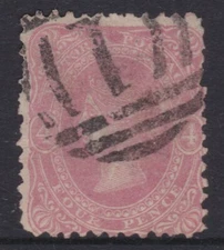 c. 1860 VIC 4d Red QV Beaded Ovals Victoria Australia    REF: QVB102