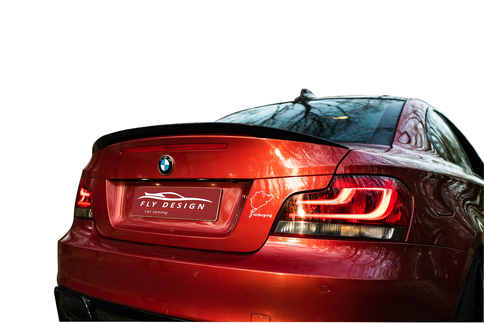 Sapphire Black Spoiler Fits for BMW 1er E82, Rear Spoiler Wings Wing Lip Patent