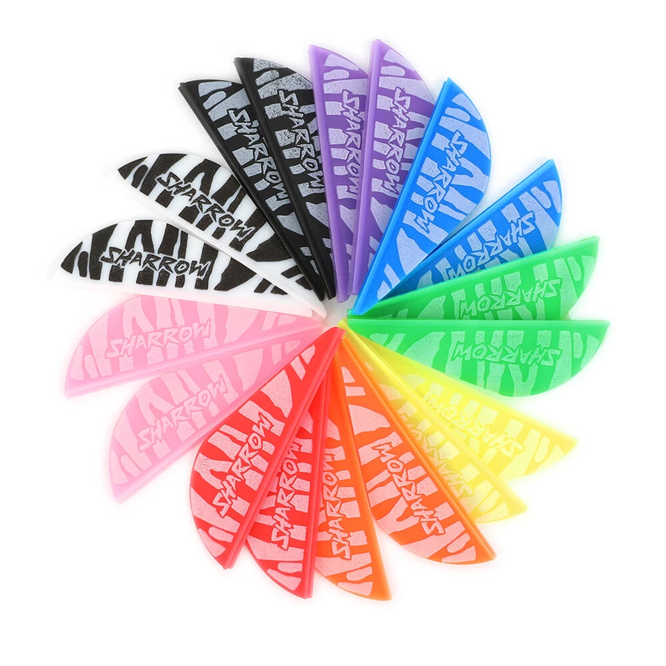 50 x 2 Inch Archery Arrow Feather Rubber Blades Zebra Strips DIY - Image 2 of 4
