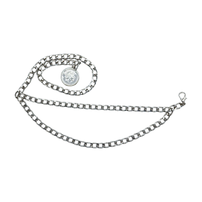 Women Silver Metal Chain Link Waistband Belt Medallion Coin  display picture 1