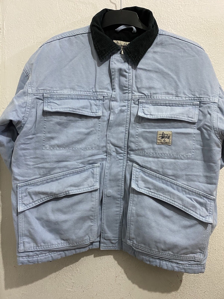 ジャケット・アウター Stussy Washed Canvas Work Shirt M Stussy SHOP JACKET WASHED CANVAS Size S K | eBay