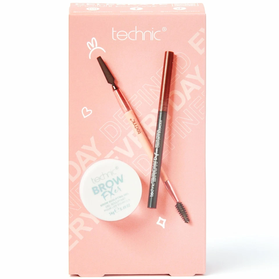 Eyebrow Kit Brow Gel Pencil Spoolie Brush Fixing Fix Sculpting Xmas Gift Set - Image 3 of 4