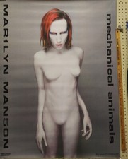 Marilyn Manson 1998 Mechanical Animals HUGE 3'x4' promotional subway poster EXC