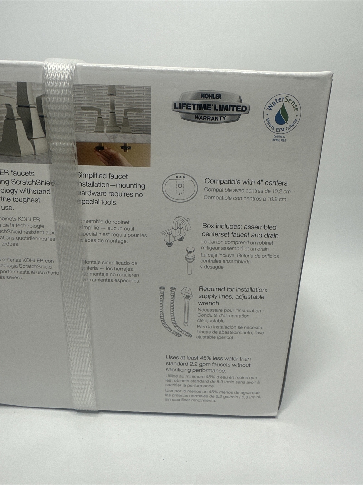 KOHLER Kallan 4 in. Centerset 2Handle Bathroom Faucet in Vibrant