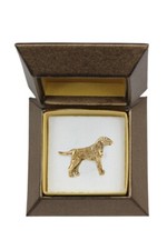 Dalmatiner, Dalmatinac I - Hundebrosche in dekorativer Box, elegante vergoldete