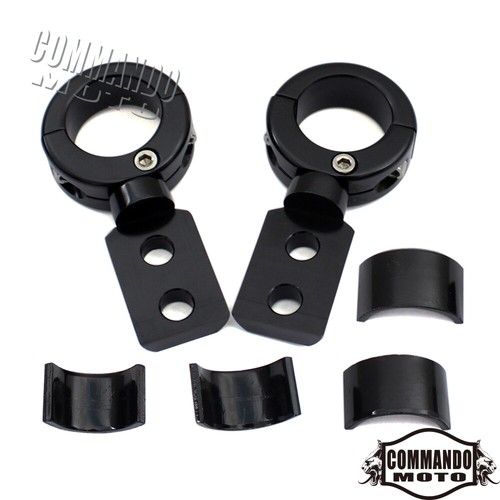 Motorrad Nebelscheinwerfer Scheinwerfer Halterung für 1-1/4" Sturzbügel 7/8" Lenker - Bild 2 von 7