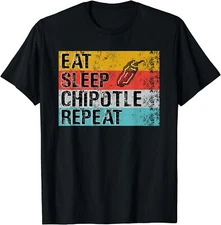 Eat Sleep Chipotle Repeat Funny Chipotle Vintage Unisex T-Shirt