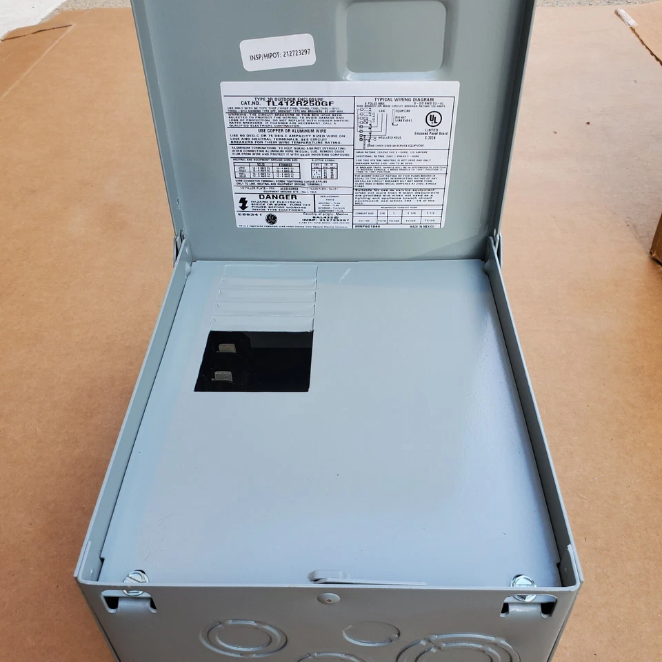 GE TL412R250GF 125 Amp NEMA 3R PowerMark Gold Centro de Carga Principal *Sin Interruptor* Foto 3 de 4