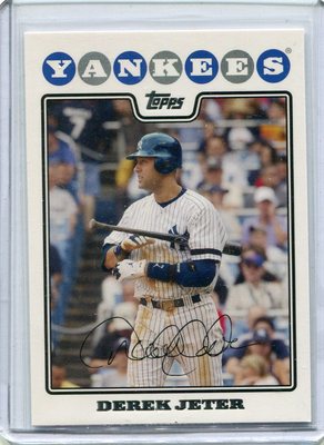 2008 Topps Baseball Card Derek Jeter New York Yankees MINT # NYY