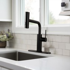 Kitchen Faucet with Pull Down Sprayer: Waterfall Kitchen Faucet with Soap Dis...