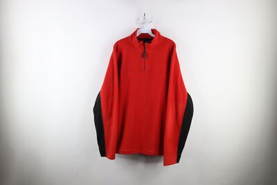 Vintage 90s Gap Mens Size XL Faded Color Block Half Zip Fleece