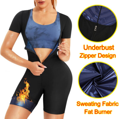 Sports Women Sauna Sweat Shapewear Bodysuit Fat Burner Thermo Body Shaper Slim
