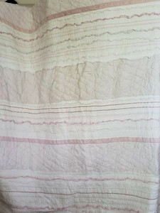 Pottery Barn Kids Brigitte Quilt Plus 2 Sham Pink Stripe Polka