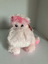 Russ Berrie Pink Hippo Darly Plush Stuffed Toy Animal 12" Hippopotamus Bow