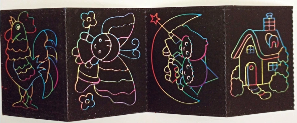 12 Blätter Regenbogen Kratzpapier Regenbogen-rubbelpapier Regenbogen-Kratzset 4 - Bild 2 von 4