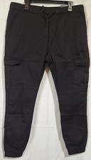 Jump Start Black Flex Comfort Cargo Pants Size Lg Men's Premium Clothing