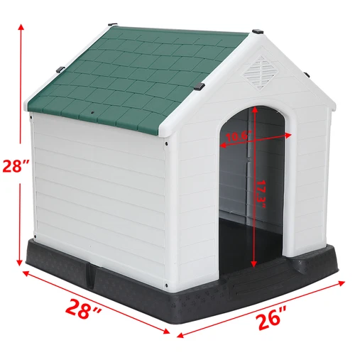 28 Zoll/32 Zoll H Outdoor Hundehaus wetterfest Tierheim Hundeheuche 4 Farben - Bild 29 von 73