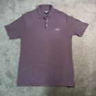 Callaway Golf Polo Shirt Mens Xl Purple Striped Short Sleeve Performance Stretch
