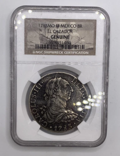 1783 8 Reales Silver Coin Spain Mexico Mint Mexico City NGC Antique Pirate Ship 