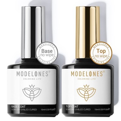 modelones Gel Nail Polish Top 0.66 Fl Oz (Pack of 1), Base & Coat Set 