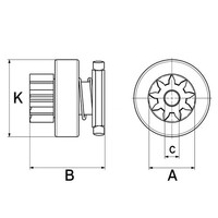 HC-Cargo Freilaufgetriebe, Starter F 032 335 558