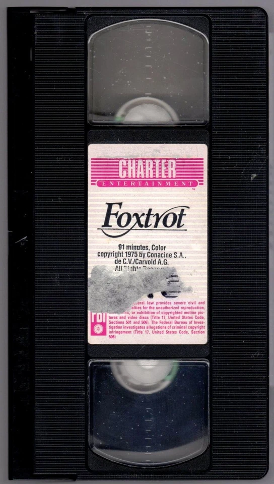 FOXTROT (1976) Peter O'Toole Charlotte Rampling, Charter Entertainment VHS RARE! - Image 4 of 4