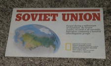 National Geographic Magazine March 1990 Map/Poster Soviet Union Russia USSR
