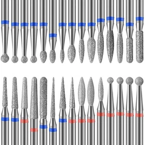 30 Pcs 3/32 Inch Perceuse de ongles Kit de pédicure de manucure pour ongles de gel acrylique