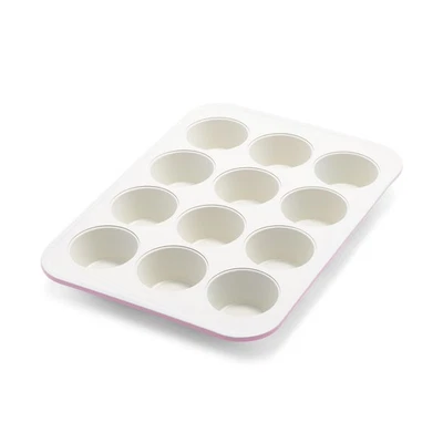 GreenLife Muffin Baking Tray 12 Cup Ceramic Non-Stick PFAS/ PFOA Free (Open Box)