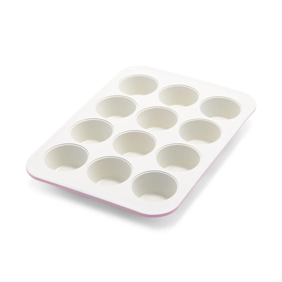GreenLife Muffin Baking Tray 12 Cup Ceramic Non-Stick PFAS/ PFOA Free (Open Box)