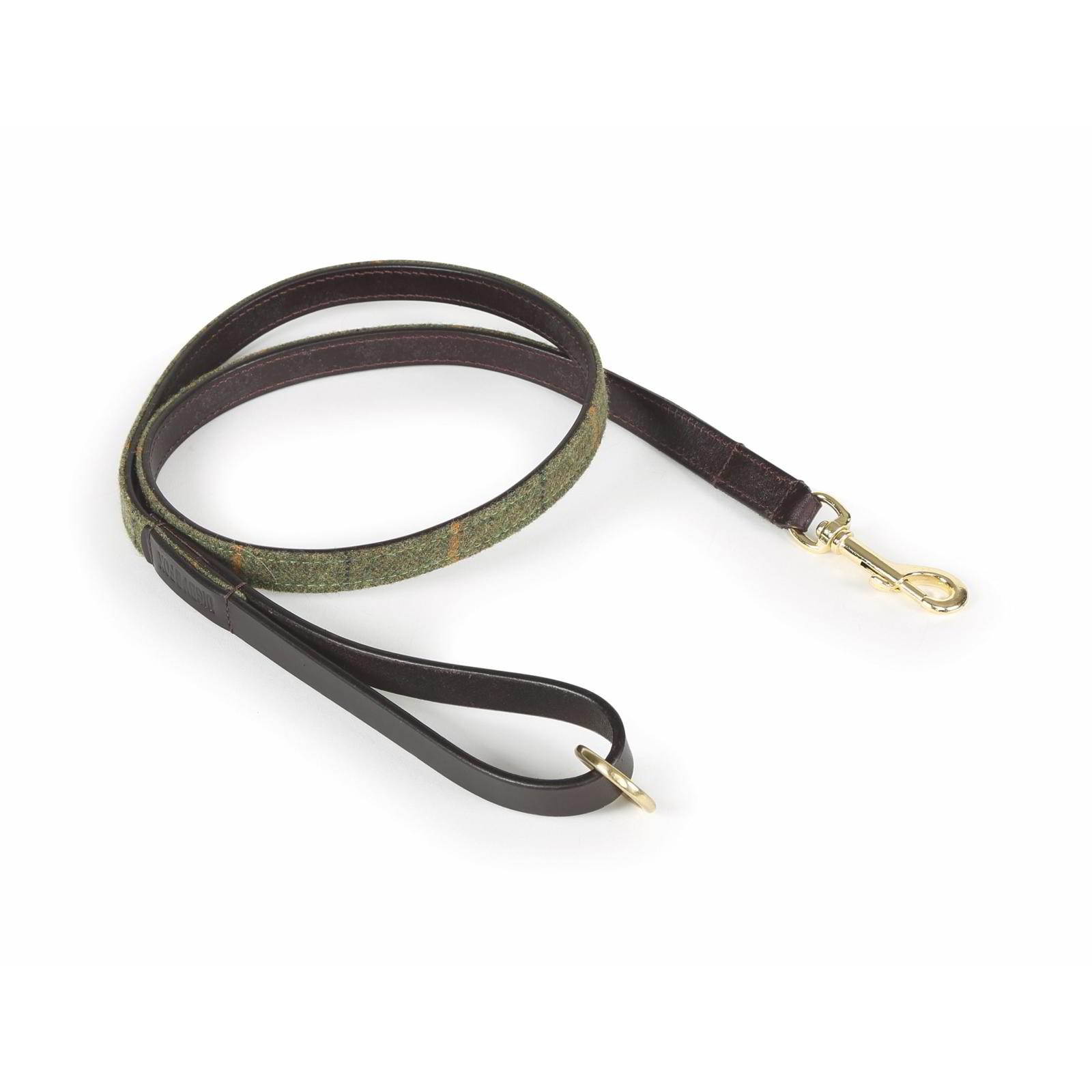 Shires Digby and Fox Tweed Dog Lead - Red/Yellow/Blue Check