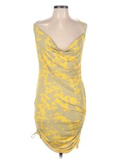 PrettyLittleThing Women Yellow Cocktail Dress 12