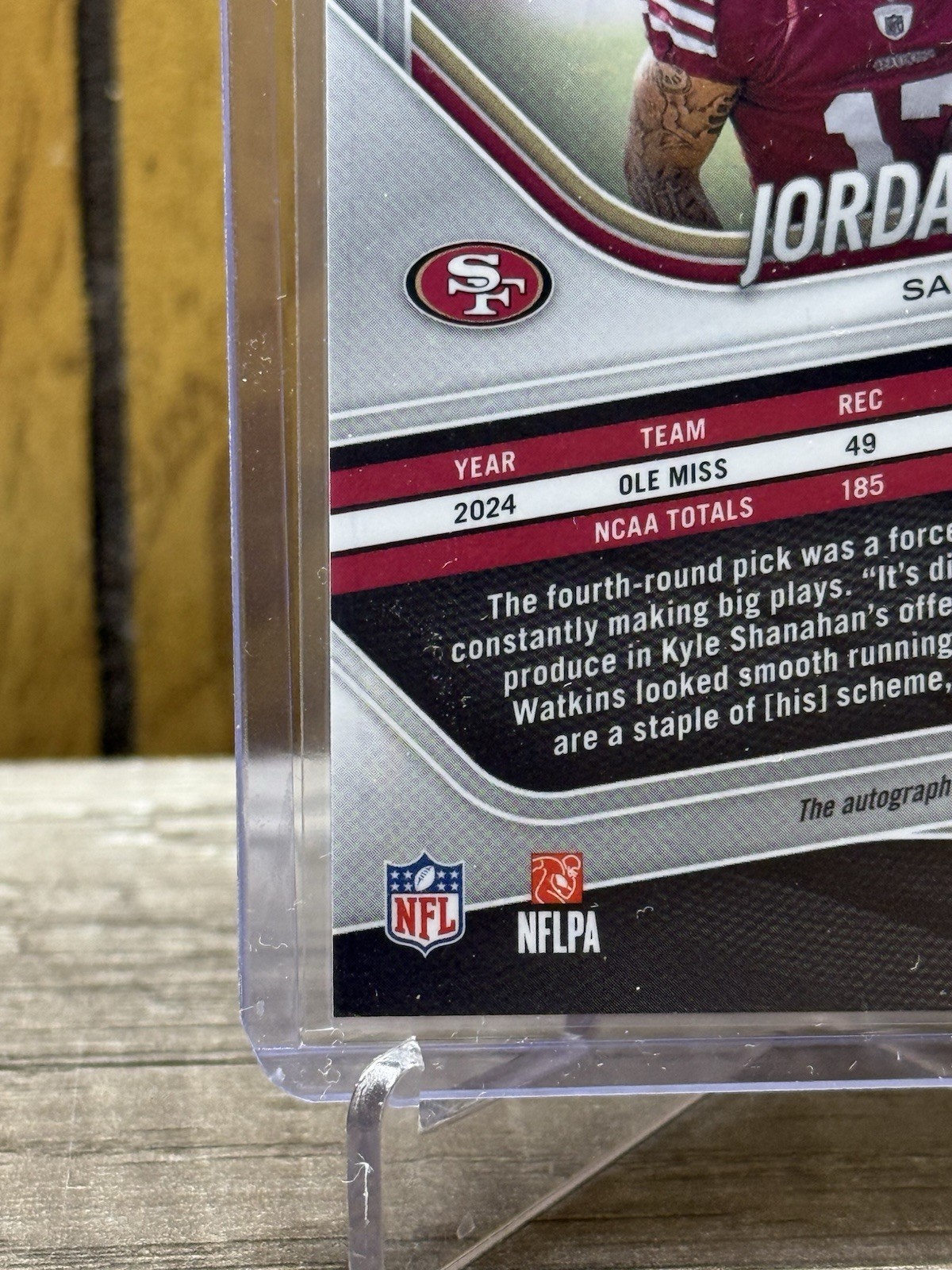 2025 Prizm Football No Huddle Jordan Watkins RC SSP Gold Disco Auto /10 49ers view 8
