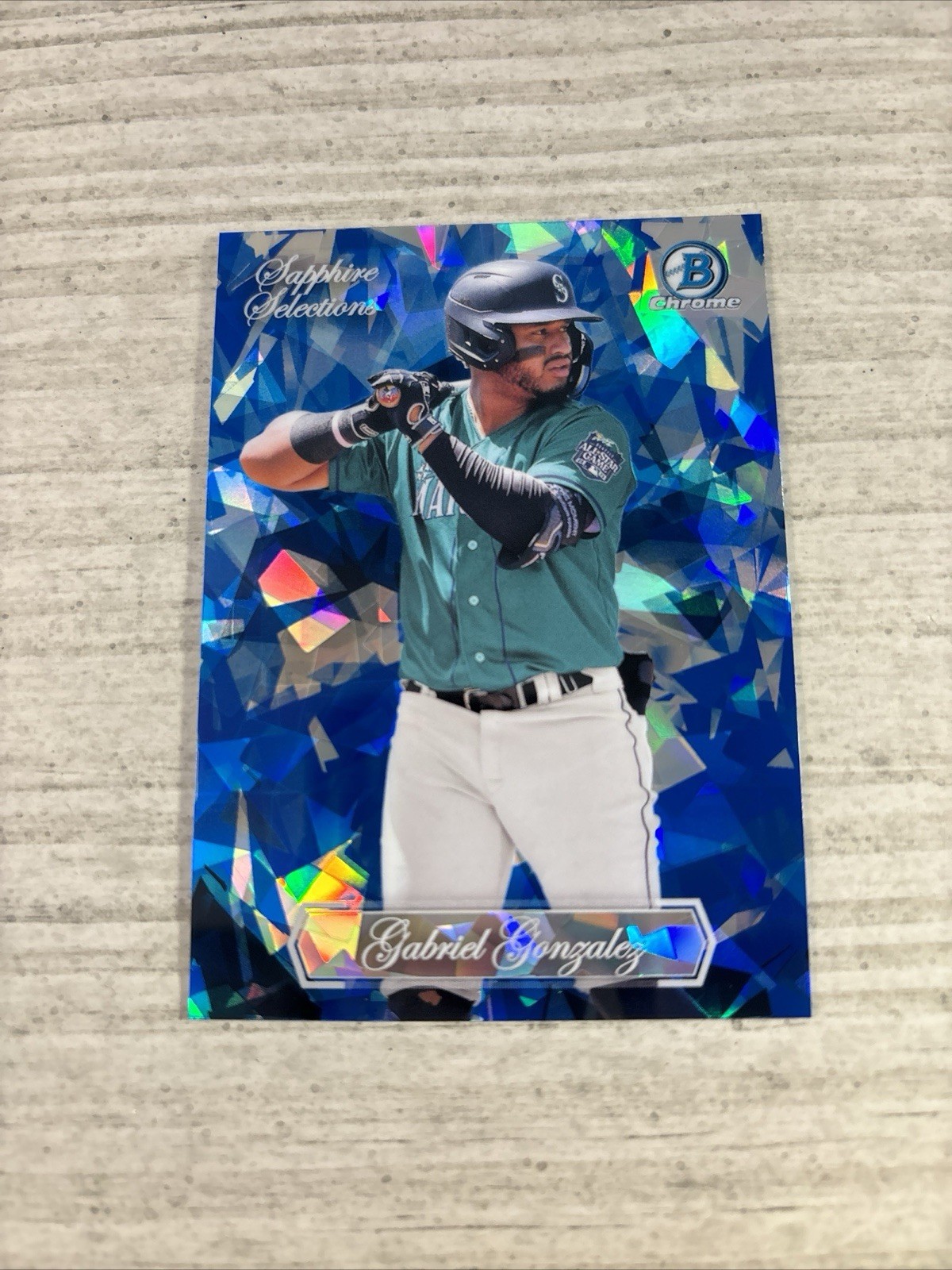 Gabriel Gonzalez 2023 Bowman Chrome SAPPHIRE SELECTIONS ROOKIE MARINERS #12