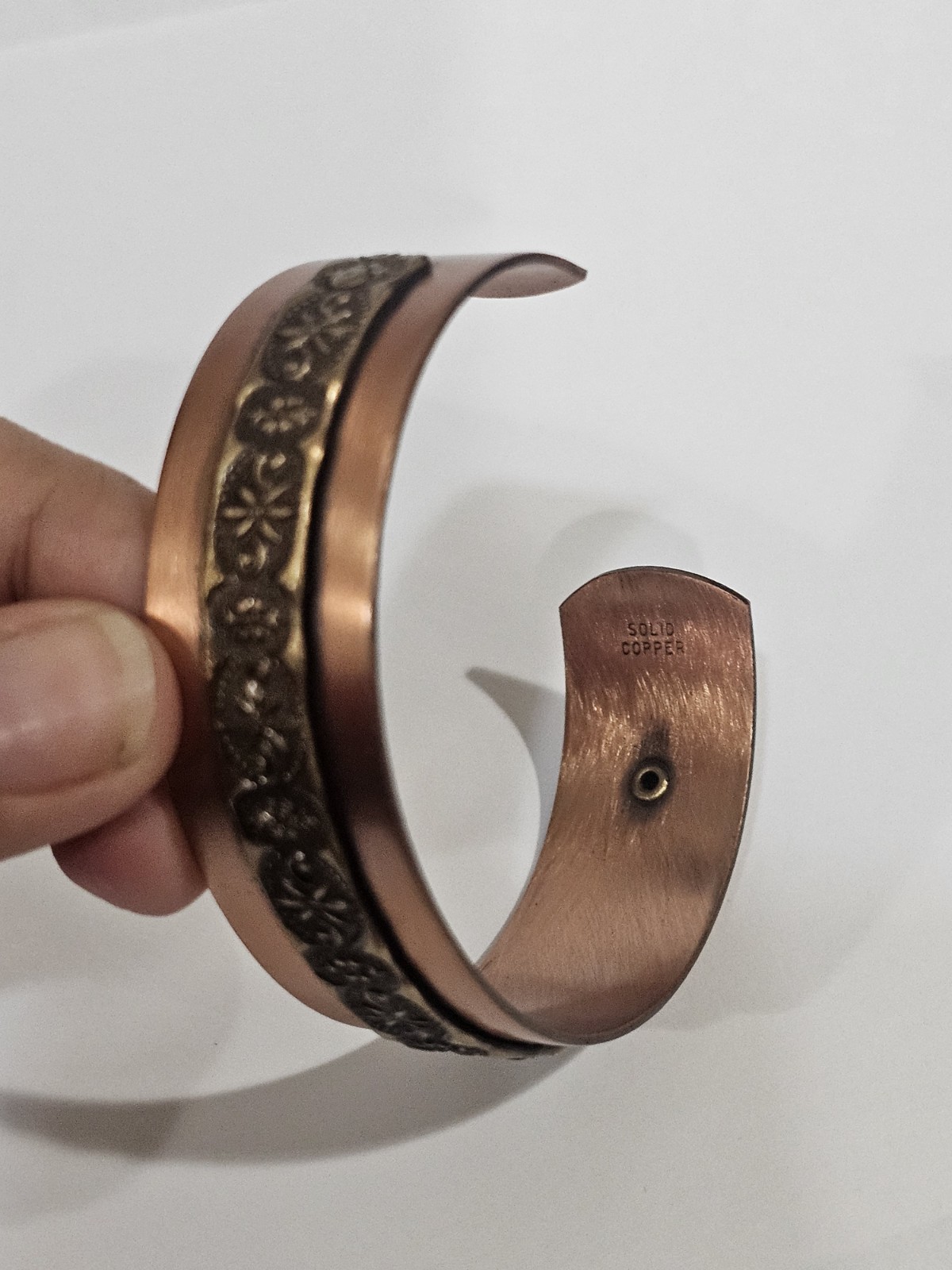 Hammered Solid Copper Open Cuff Bracelet Southwes… - image 6