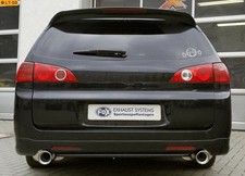 FOX Duplex Sportauspuff je 1x100mm schräg für Honda Accord 7 Tourer CN2 Bj.03-08