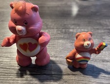 Vintage Care Bear PVC 1983 Love A Lot And Cheer Bear Lot Of 2