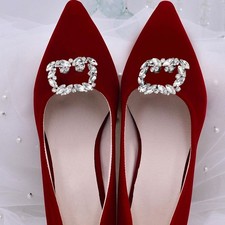 2x Strasssteine Schuhklammern Brautschuhe Dekoration Elegante