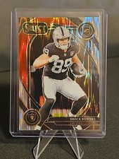 2024 Panini Select - Club Level Brock Bowers #222 Red & Yellow Shock Prizm (RC)