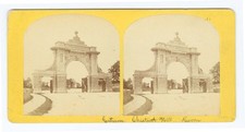 G2578~ PHILADELPHIA – Chestnut Hill Reservoir Entrance Arch 1870 Stereoview s