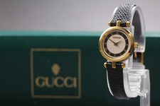 [N MINT w/Box] Vintage GUCCI 2000L 21mm Roman White Black Dial Women's Watch