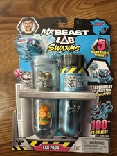 Mr Beast Lab Swarms Test Tube Lab 5 Pack w/Ultra Rare Panther Alpha Series NIB