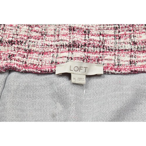 Loft Pink A-Line Skirt Medium Polyester Pockets Office Casual - Picture 4 of 6