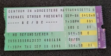 AC/DC TICKET STUB THE CENTRUM WORCESTER MA SEPTEMBER 18 1986 SUPER RARE